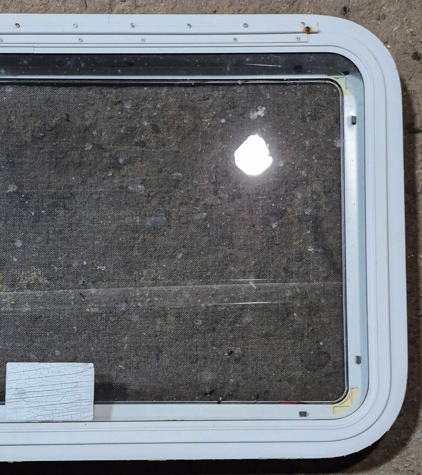 Used White Radius Emergency Opening Window : 35 1/2