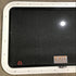 Used White Radius Emergency Opening Window : 35 1/2" W x 21 1/4" H x 1 7/8" D - Young Farts RV Parts