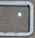 Used White Radius Emergency Opening Window : 35 1/2" W x 21 1/4" H x 1 7/8" D - Young Farts RV Parts