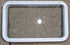 Used White Radius Emergency Opening Window : 35 1/2" W x 21 1/4" H x 1 7/8" D - Young Farts RV Parts