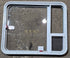 Used White Radius Emergency Opening Window : 35 1/2" W x 29 1/2" H x 2" D - Young Farts RV Parts