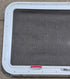 Used White Radius Emergency Opening Window : 35 1/4" W x 21 1/4" H x 1 7/8" D - Young Farts RV Parts