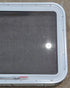 Used White Radius Emergency Opening Window : 35 1/4" W x 21 1/4" H x 1 7/8" D - Young Farts RV Parts