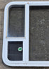 Used White Radius Emergency Opening Window : 35 1/4" W x 28 1/4" H x 1 7/8" D - Young Farts RV Parts