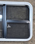 Used White Radius Emergency Opening Window : 41 1/4" W x 21 1/4" H x 1 3/4" D - Young Farts RV Parts