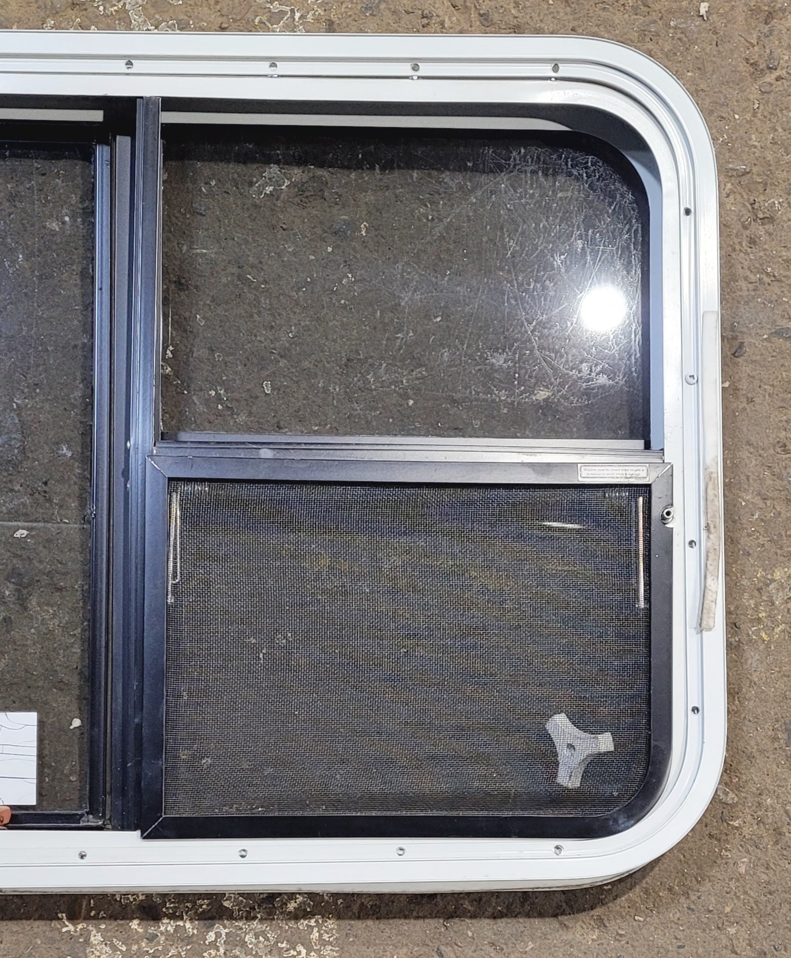 Used White Radius Emergency Opening Window : 41 1/4