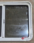 Used White Radius Emergency Opening Window : 41 1/4" W x 28 1/2" H x 2" D - Young Farts RV Parts