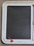 Used White Radius Emergency Opening Window : 41 1/4" W x 28 1/2" H x 2" D - Young Farts RV Parts