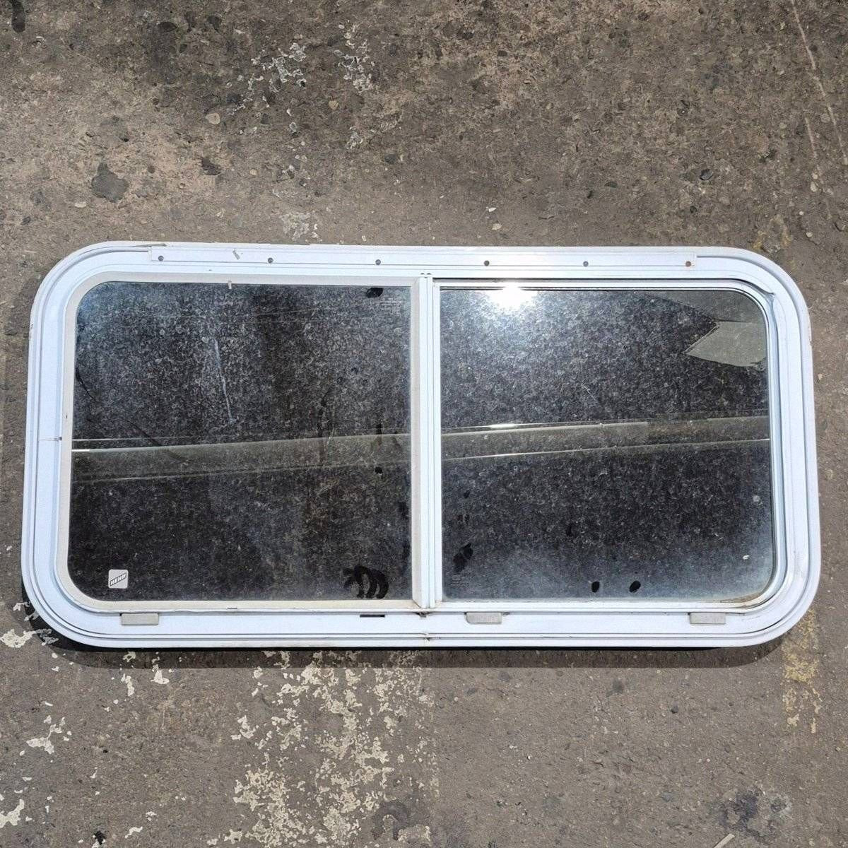 Used White Radius Emergency Opening Window - 42 1/2