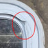 Used White Radius Emergency Opening Window - 42 1/2" X 21 1/4" X 2" - Young Farts RV Parts