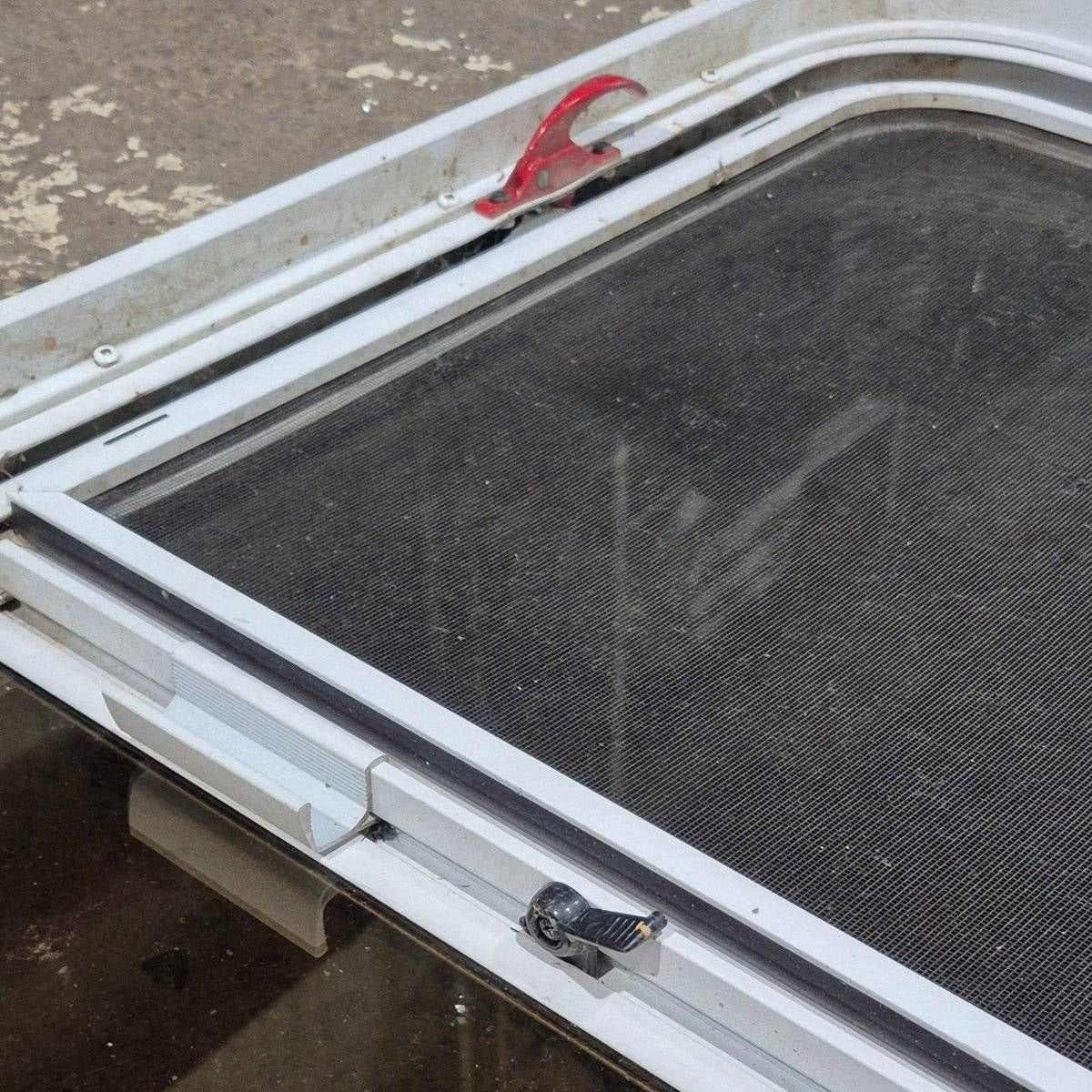 Used White Radius Emergency Opening Window - 42 1/2