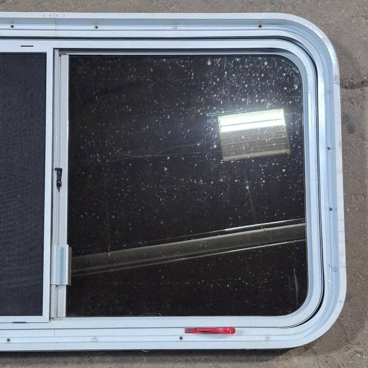 Used White Radius Emergency Opening Window - 42 5/8" X 24 3/8" X 1 7/8" - Young Farts RV Parts
