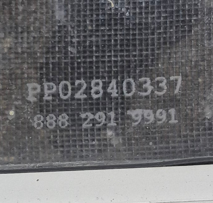 Used White Radius Emergency Opening Window : 45 1/2" W x 21 1/4" H x 1 7/8" D - Young Farts RV Parts