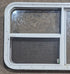 Used White Radius Emergency Opening Window : 45 1/2" W x 21 1/4" H x 1 7/8" D - Young Farts RV Parts