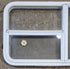Used White Radius Emergency Opening Window : 47 1/2" W x 21 1/4" H x 2" D - Young Farts RV Parts