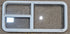 Used White Radius Emergency Opening Window : 47 1/2" W x 21 1/4" H x 2" D - Young Farts RV Parts
