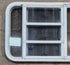 Used White Radius Emergency Opening Window : 47 1/4" W x 21 1/4" H x 1 7/8" D - Young Farts RV Parts
