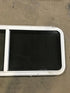 Used White Radius Emergency Opening Window : 54 1/4" W x 21 3/4" H x 2" D - Young Farts RV Parts