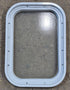 Used White Radius Non Opening Window : 12 1/2" W x 17 3/4" H x 1 3/4" D - Young Farts RV Parts