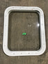 Used White Radius Non Opening Window : 17 1/2" W x 21 1/2" H x 1 1/2" D - Young Farts RV Parts