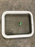 Used White Radius Non Opening Window : 17 1/2" W x 21 1/2" H x 1 1/2" D - Young Farts RV Parts
