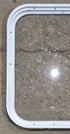 Used White Radius Non Opening Window : 19 1/2" W x 21 1/2" H x 1" D - Young Farts RV Parts