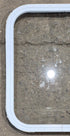 Used White Radius Non Opening Window : 19 1/2" W x 21 1/2" H x 1" D - Young Farts RV Parts