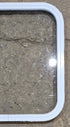 Used White Radius Non Opening Window : 19 1/2" W x 21 1/2" H x 1" D - Young Farts RV Parts