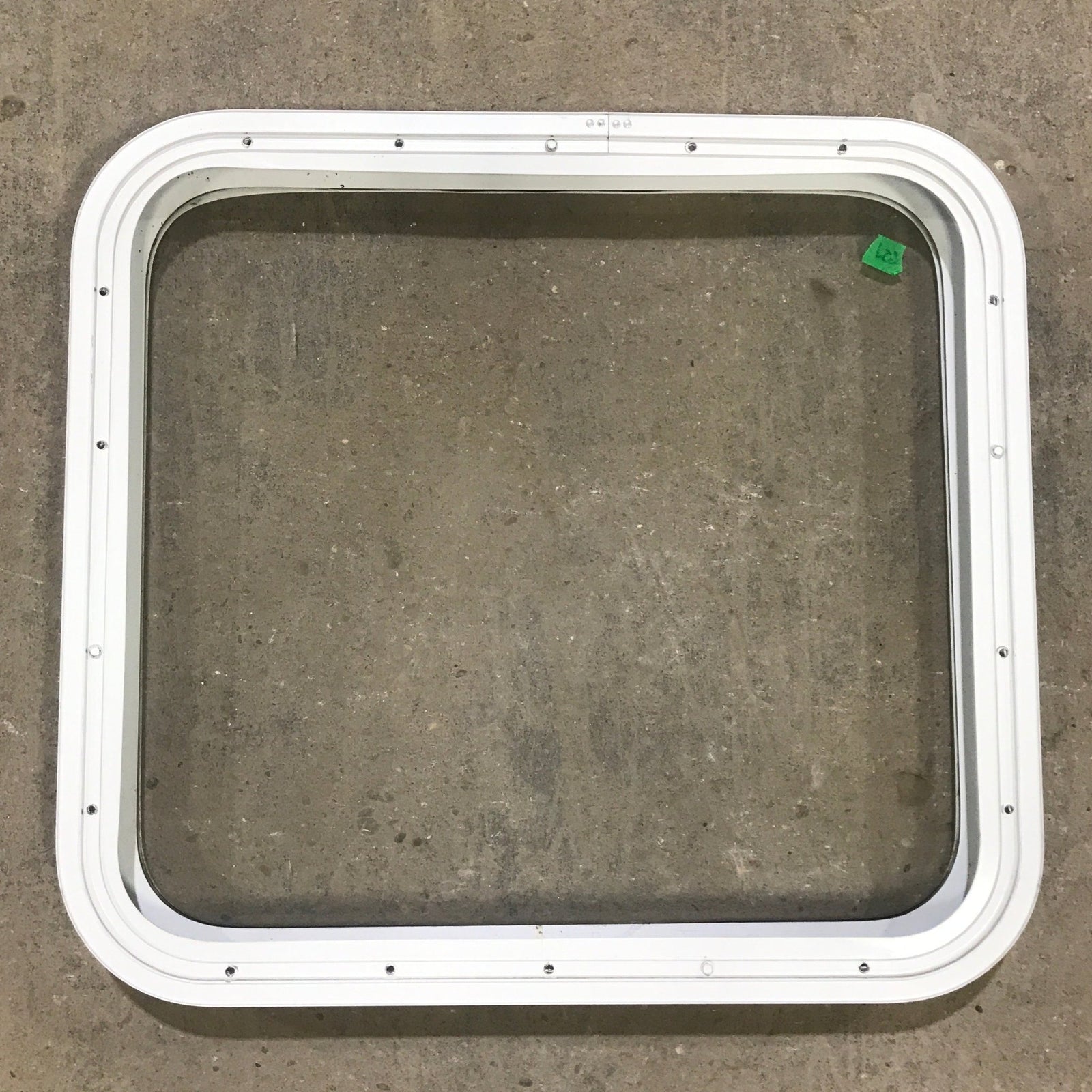 Used White Radius Non Opening Window : 23 1/2