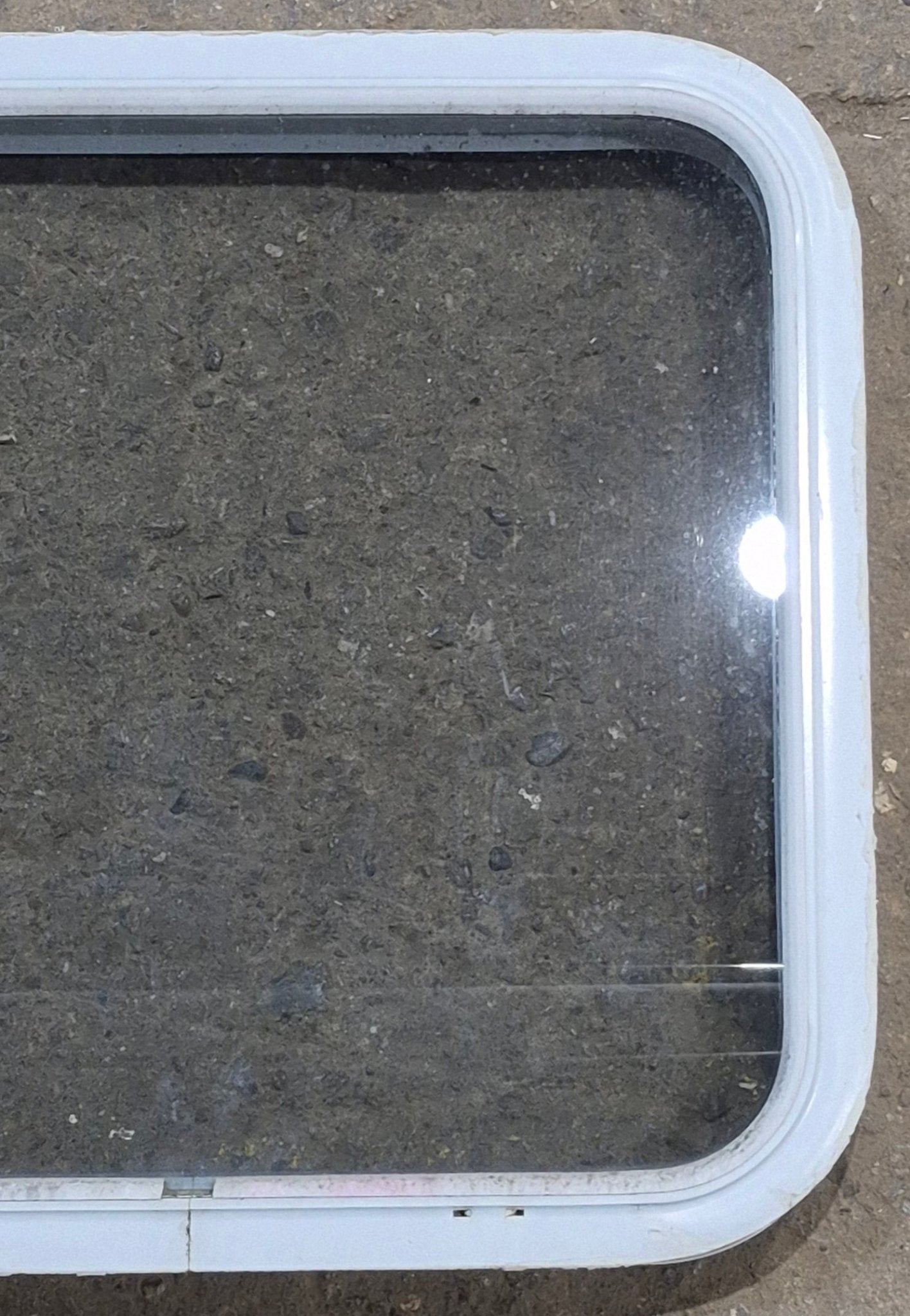 Used White Radius Non Opening Window : 23 1/2
