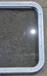 Used White Radius Non Opening Window : 23 1/2" W x 21 1/4" H x 1 7/8" D - Young Farts RV Parts