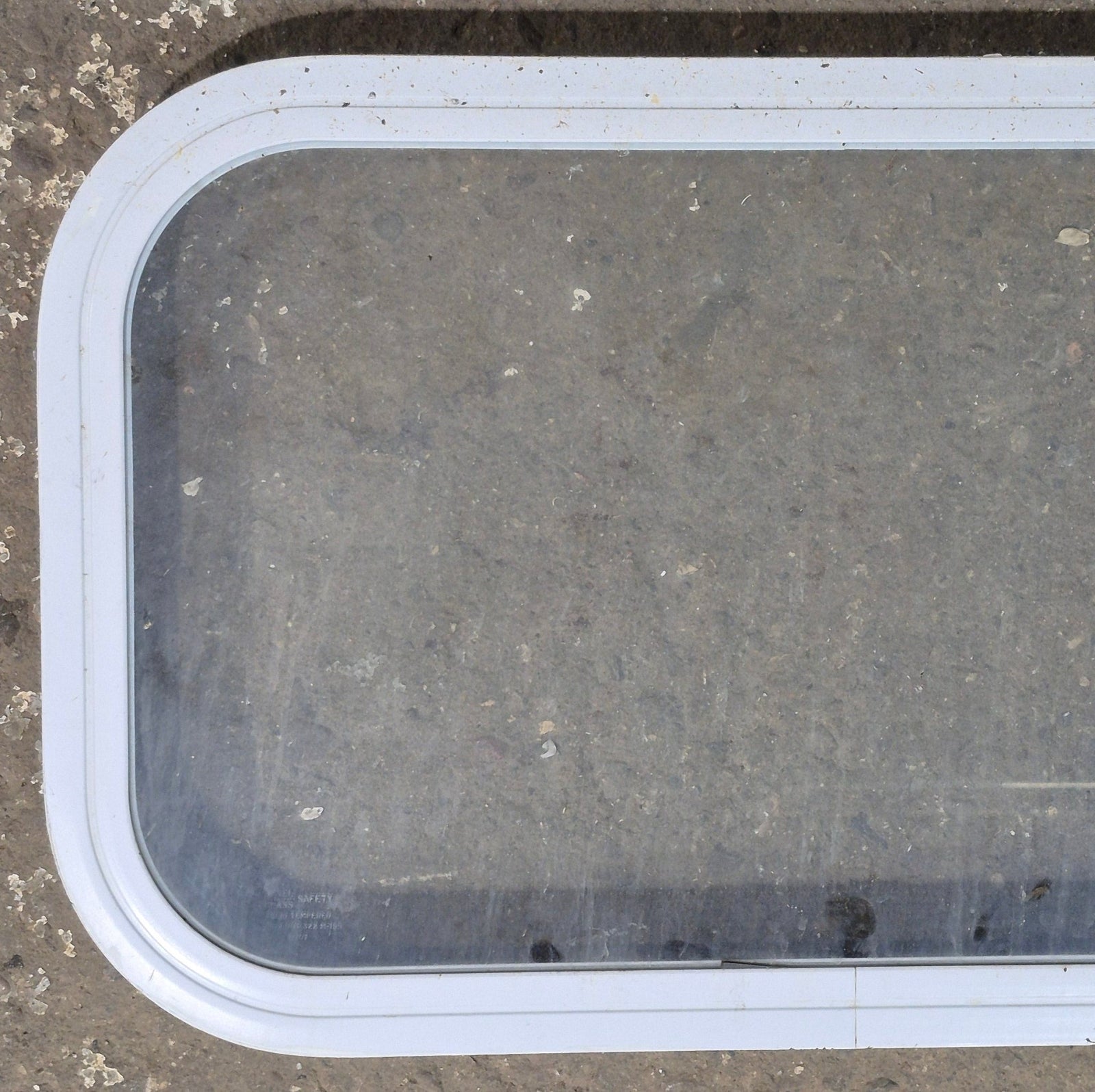 Used White Radius Non Opening Window : 23 3/4