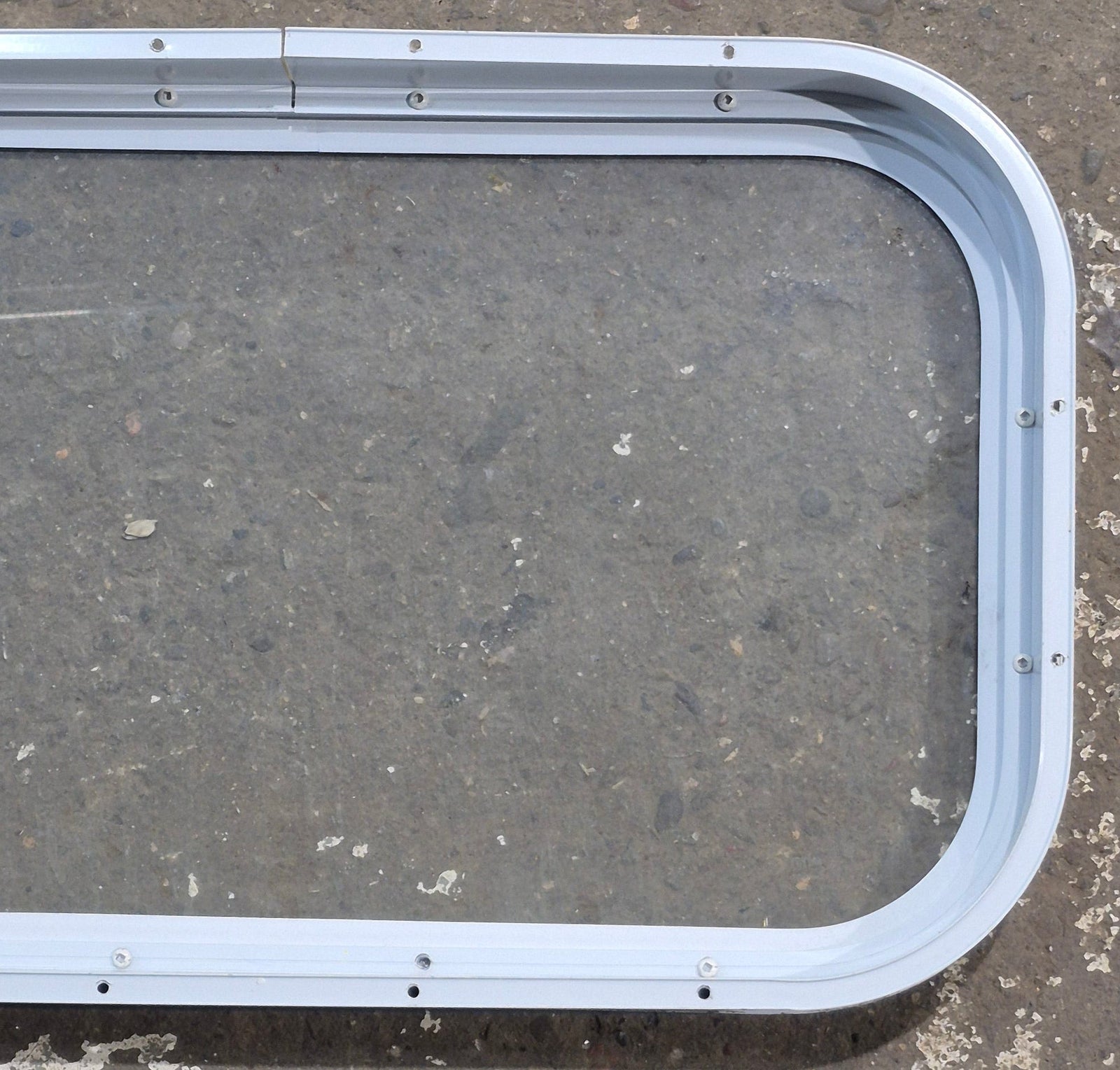 Used White Radius Non Opening Window : 23 3/4