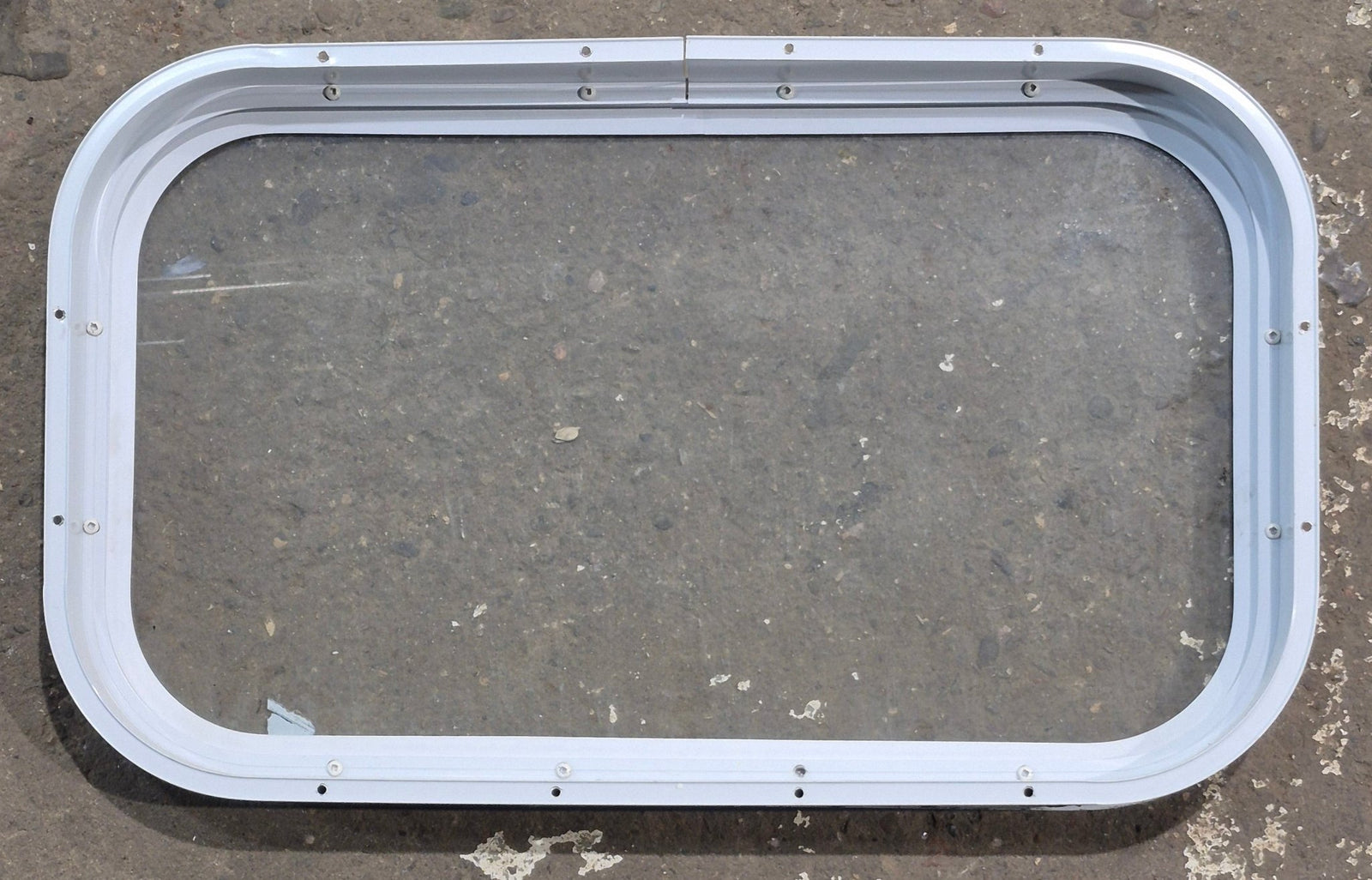 Used White Radius Non Opening Window : 23 3/4