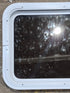 Used White Radius Non Opening Window : 24" W x 16 1/2" H x 1 7/8" D - Young Farts RV Parts