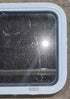Used White Radius Non Opening Window : 24" W x 16 1/2" H x 1 7/8" D - Young Farts RV Parts