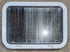 Used White Radius Non Opening Window : 24" W x 16 1/2" H x 1 7/8" D - Young Farts RV Parts