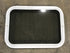 Used White Radius Non Opening Window : 24" W x 16 1/2" H x 2" D - Young Farts RV Parts