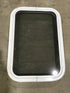 Used White Radius Non Opening Window : 24" W x 16 1/2" H x 2" D - Young Farts RV Parts