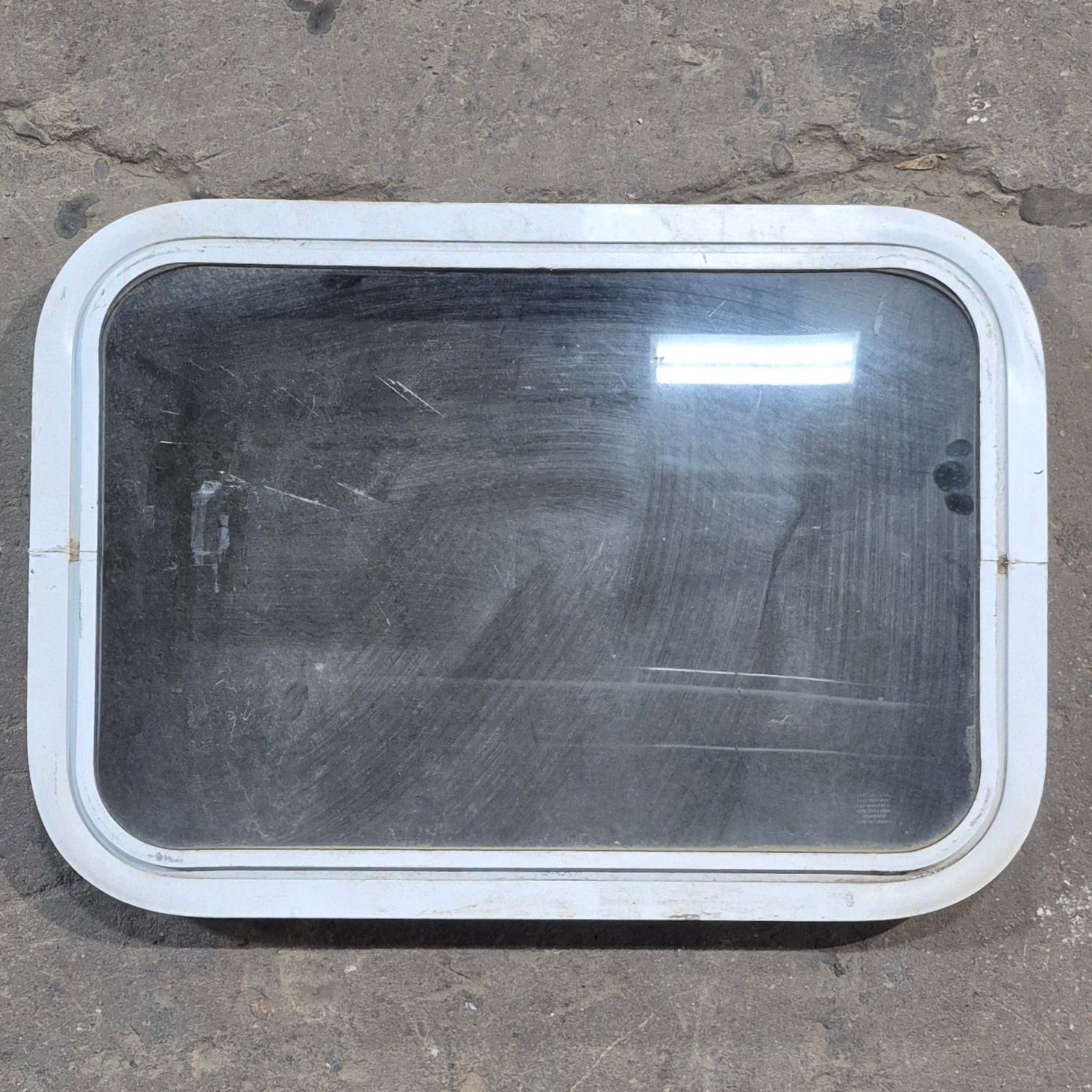 Used White Radius Non Opening Window - 24.25