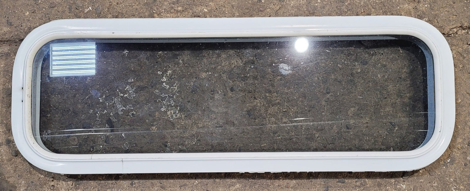 Used White Radius Non Opening Window : 35 1/2