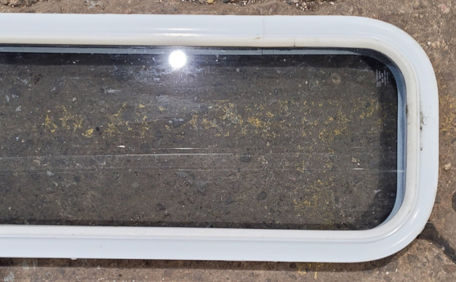 Used White Radius Non Opening Window : 35 1/2