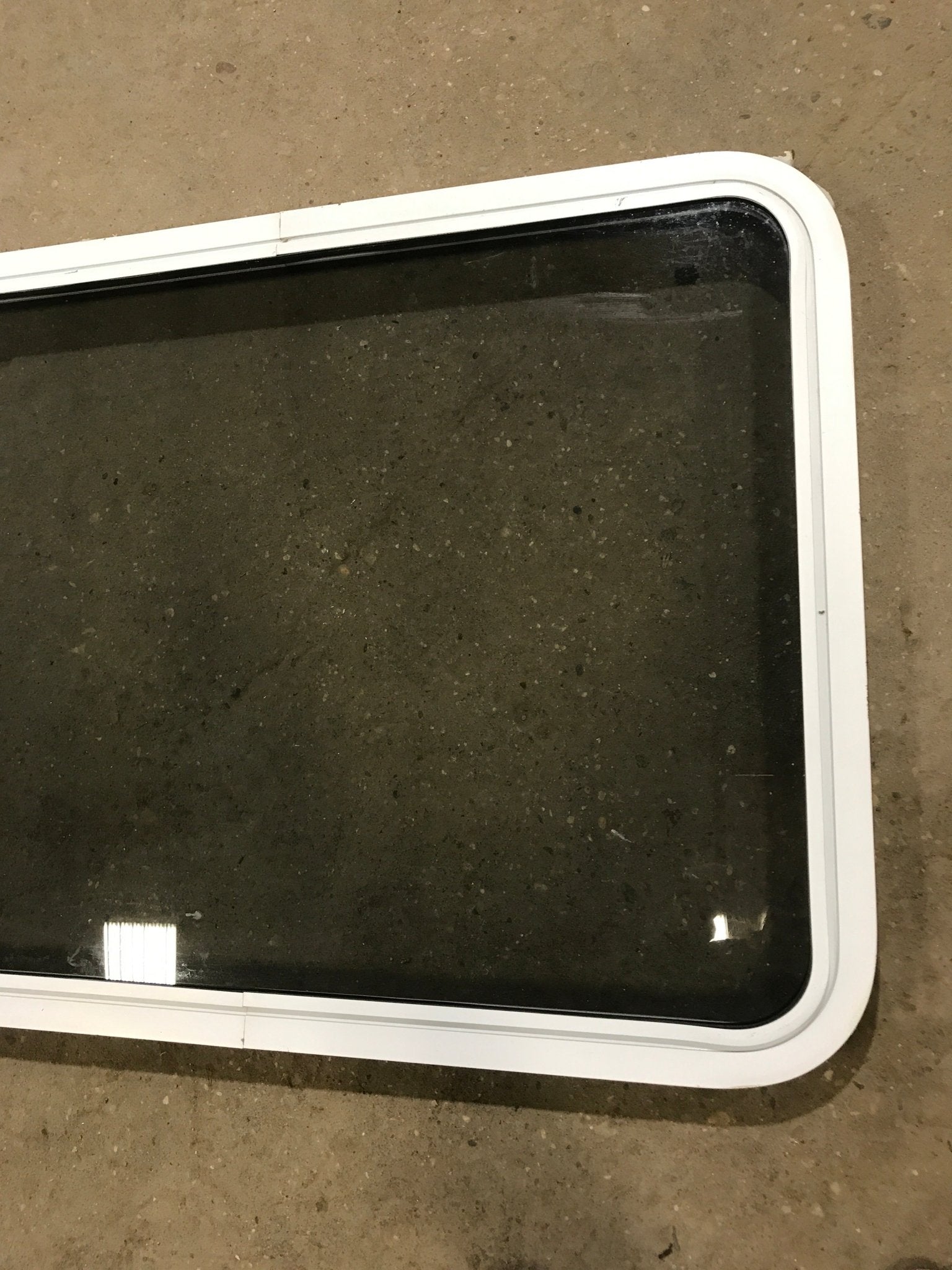 Used White Radius Non Opening Window : 35 3/4