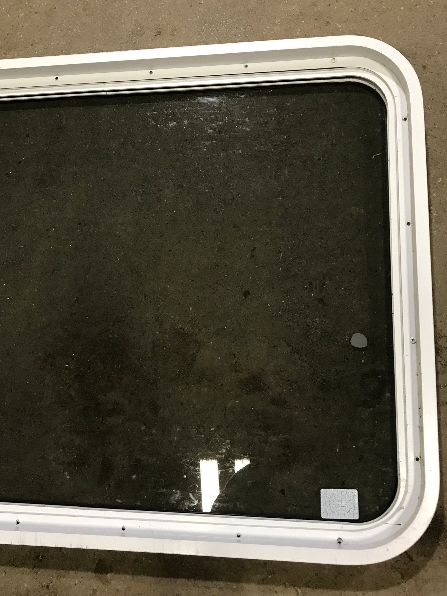 Used White Radius Non Opening Window : 35 3/4