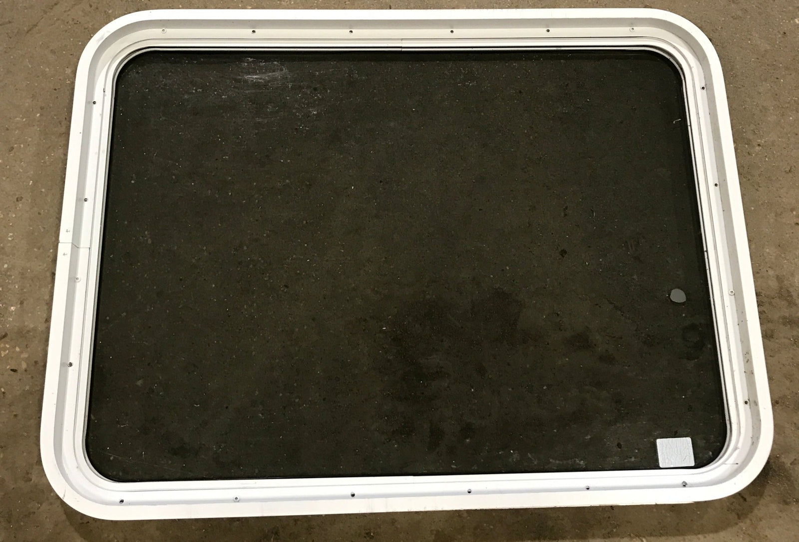 Used White Radius Non Opening Window : 35 3/4