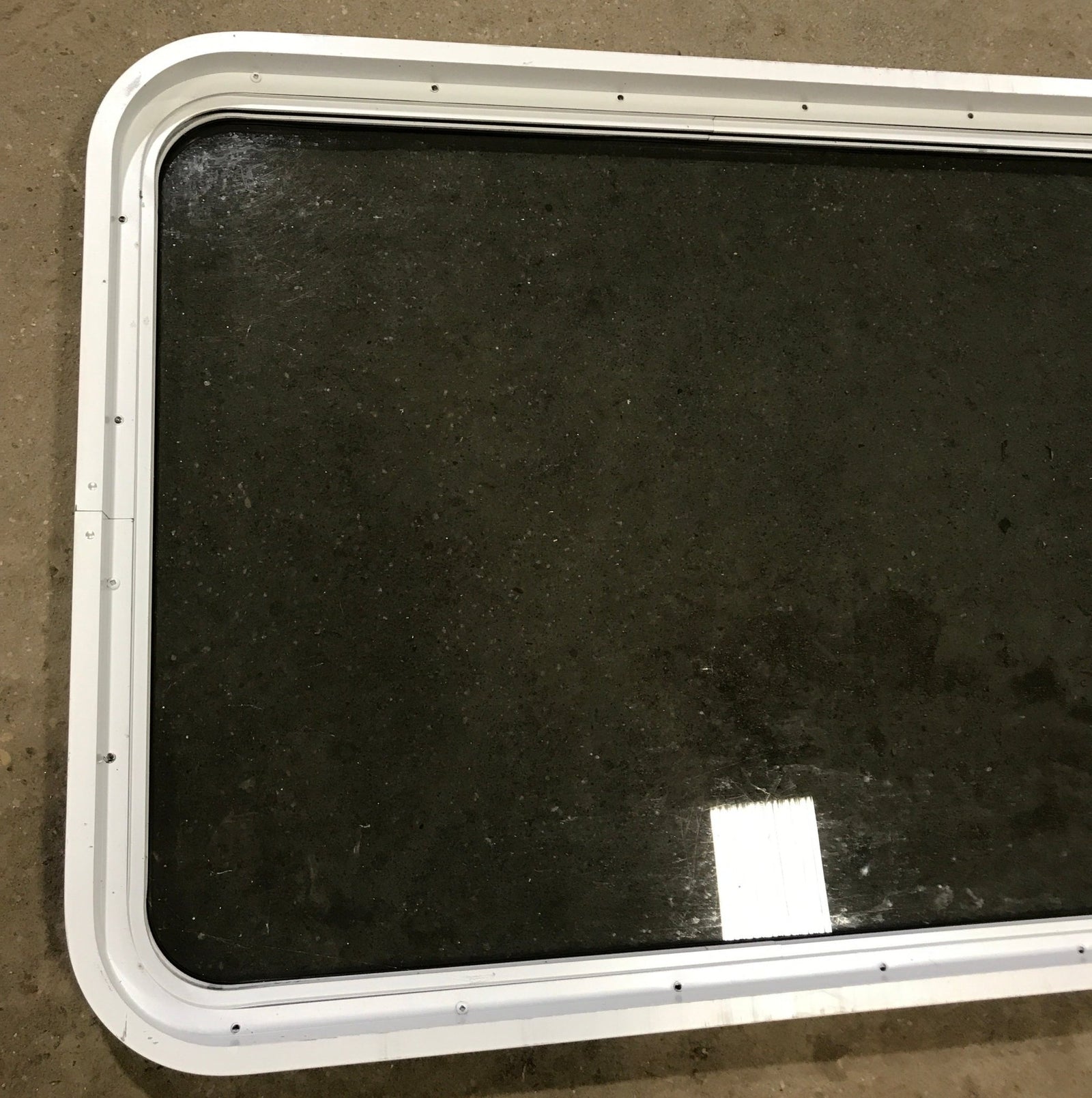 Used White Radius Non Opening Window : 35 3/4