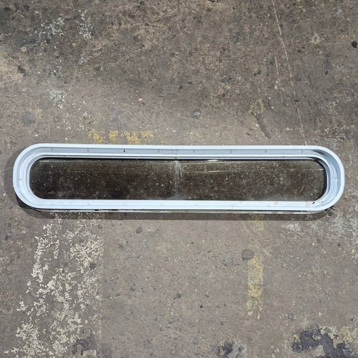 Used White Radius Non - Opening Window - 42 1/2