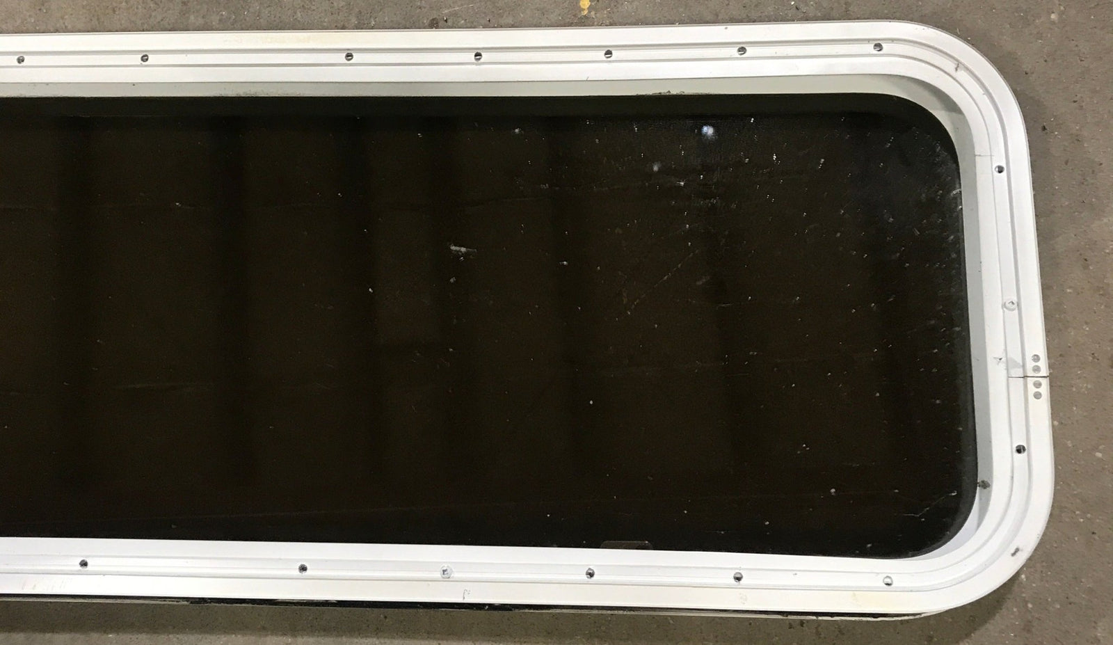 Used White Radius Non Opening Window : 45 1/2