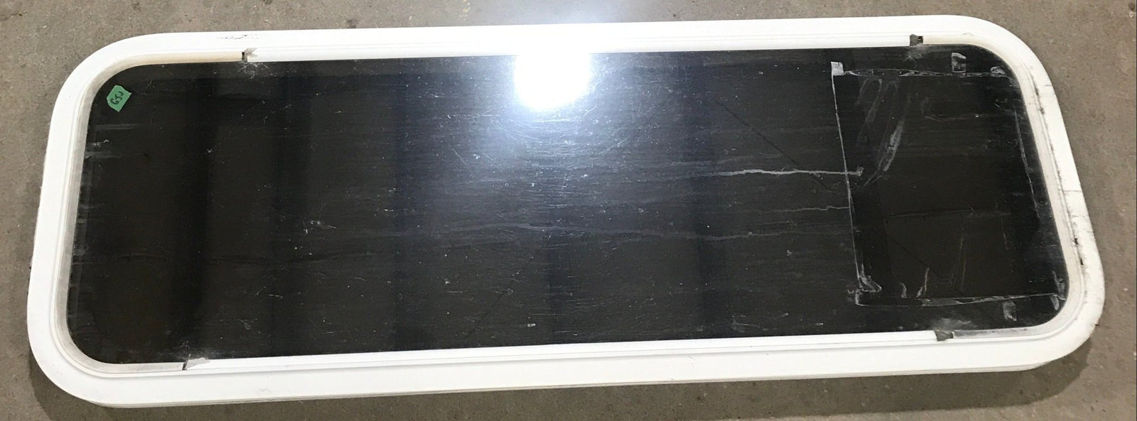 Used White Radius Non Opening Window : 45 1/2