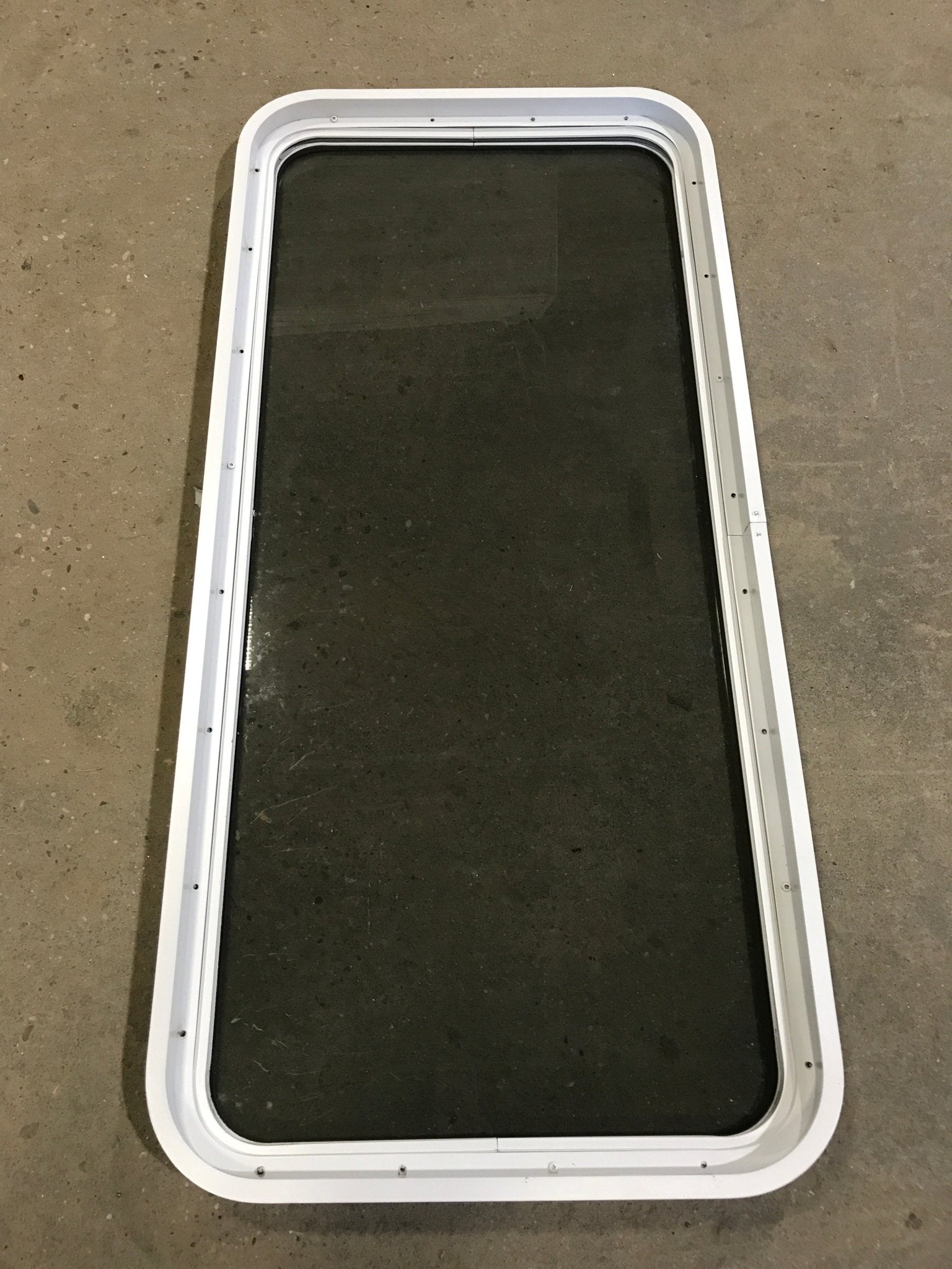Used White Radius Non Opening Window : 47 3/4